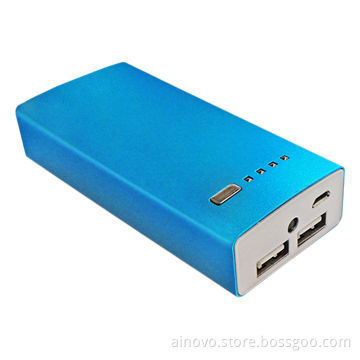 Power bank for laptops, iPhone, iPad, dual-USB, 5200mA battery capacity